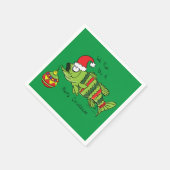 Grappig kerstmis Vist de Cartoon van de visklauw Servet (Hoek)