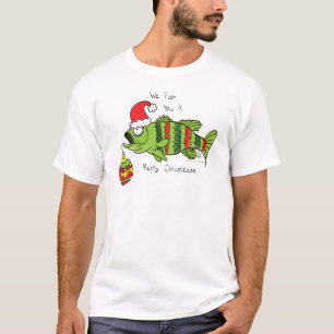 Grappig kerstmis Vist de Cartoon van de visklauw T-shirt