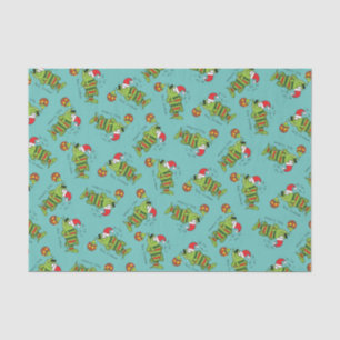 Grappig kerstmis Vist de Cartoon van de visklauw Tissuepapier