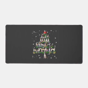 Grappig Kerstmis Whippet Hondenliefhebbers Cadeau Bureaumat