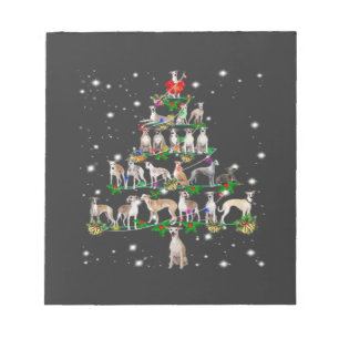 Grappig Kerstmis Whippet Hondenliefhebbers Cadeau  Notitieblok