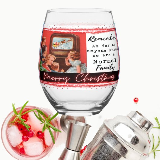 Grappig Kerstmis Wijn Glas Retro Beste Vriendin No