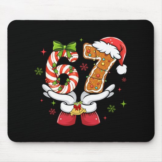 Grappig Kerstmis Zes Zeven 6 7 Meme Gen Alpha Jarg Muismat (Voorkant)