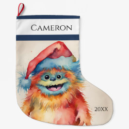 Grappig kerstmonster grote kerstsok