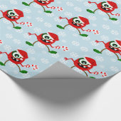 Grappig kerstmonster Wrapping paper Cadeaupapier (Hoek)
