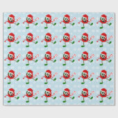 Grappig kerstmonster Wrapping paper Cadeaupapier (Vlak)