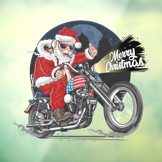 Grappig kerstmotorfietsen met kerstcadeaus raamsticker (Vel 3)
