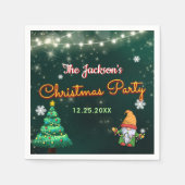 Grappig kerstneonbordfeest servet (Voorkant)