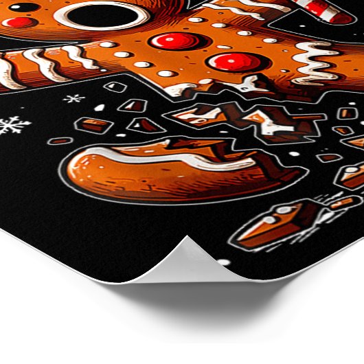 Grappig kerstontbijtman Oh Snap Outfit Paj Poster (Hoek)