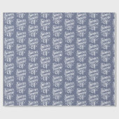 Grappig kerstpapier cadeaupapier (Vlak)