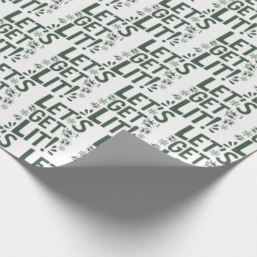 Grappig kerstpapier cadeaupapier (Hoek)