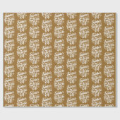 Grappig kerstpapier cadeaupapier (Vlak)