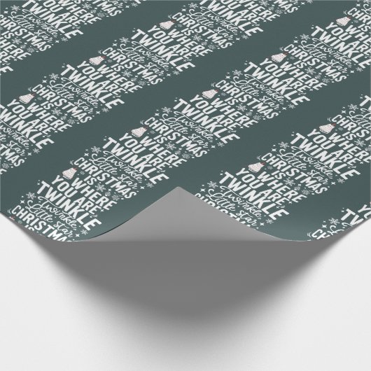 Grappig kerstpapier cadeaupapier (Hoek)