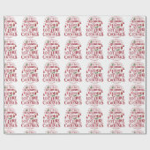 Grappig kerstpapier cadeaupapier (Vlak)