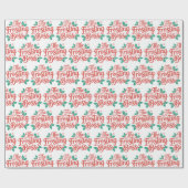 Grappig kerstpapier cadeaupapier (Vlak)