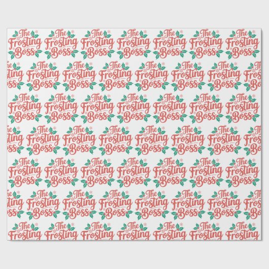 Grappig kerstpapier cadeaupapier (Vlak)