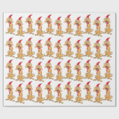 Grappig kerstpapier dat het Spaz-Man verdeelt Cadeaupapier (Vlak)