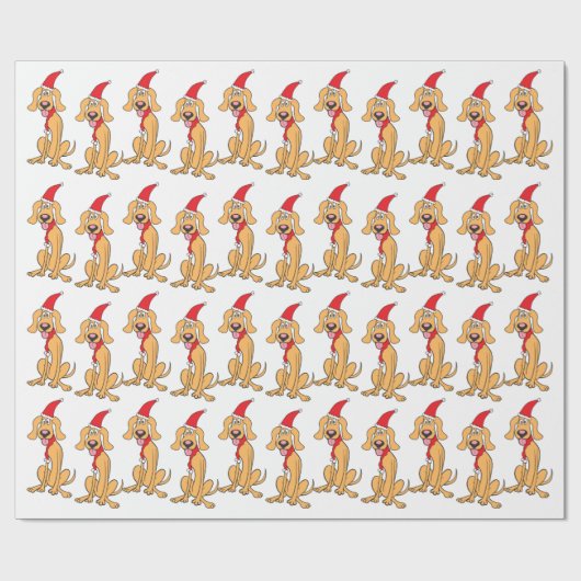 Grappig kerstpapier dat het Spaz-Man verdeelt Cadeaupapier (Vlak)