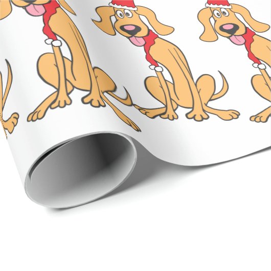 Grappig kerstpapier dat het Spaz-Man verdeelt Cadeaupapier (Rol Hoek)