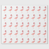 Grappig kerstpapier flamingo patroon inpakpapier (Vlak)