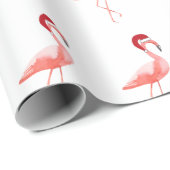 Grappig kerstpapier flamingo patroon inpakpapier (Rol Hoek)