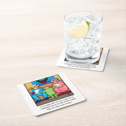 Grappig kerstpapier met Humor Onderzetter (Insitu)