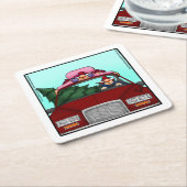 Grappig kerstpapier met Humor Onderzetter (Schuin)