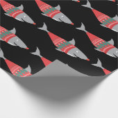 Grappig kerstpapier voor haaienvulling cadeaupapier (Hoek)