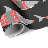 Grappig kerstpapier voor haaienvulling cadeaupapier (Rol Hoek)