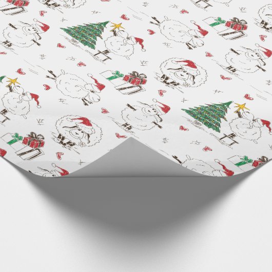 Grappig kerstpapier voor het rapen van kerstmis cadeaupapier (Hoek)
