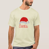 Grappig kerstparen die de heer Santa Hat ontmoeten T-shirt (Voorkant)