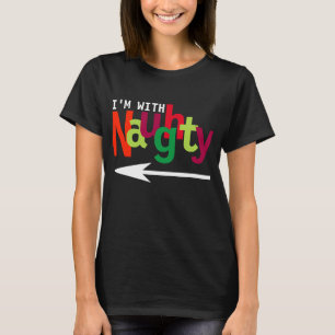 Grappig kerstparen die Naughty en Nice #1 T-shirt