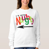 Grappig kerstparen die Naughty en Nice #1 Trui (Voorkant)