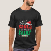 Grappig kerstparen Shirt Lieve kerstman. (Voorkant)