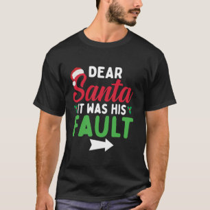 Grappig kerstparen Shirt Lieve kerstman.