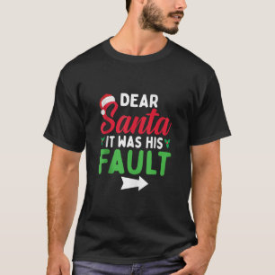 Grappig kerstparen Shirt Lieve kerstman.