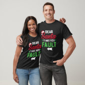 Grappig kerstparen Shirt Lieve kerstman. (Unisex)