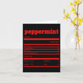 Grappig kerstpeppermint Nutrition Kaart (Gele Bloem)