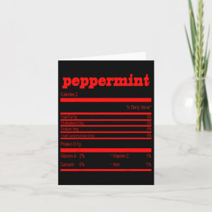 Grappig kerstpeppermint Nutrition Kaart