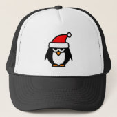 Grappig kerstpinguïn cartoon Santa Claus pet (Voorkant)