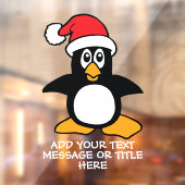 Grappig kerstpinguïn Custom Words Window Cling Raamsticker (Vel 2)