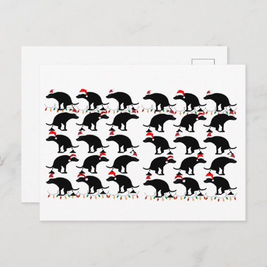 Grappig kerstpooping Dog Briefkaart (Voorkant / Achterkant)