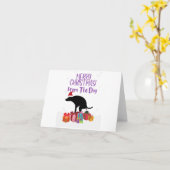 Grappig kerstpooping Dog Kaart (Gele Bloem)