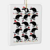 Grappig kerstpooping Dog Keramisch Ornament (Rechts)