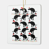 Grappig kerstpooping Dog Keramisch Ornament (Links)