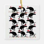 Grappig kerstpooping Dog Keramisch Ornament (Voorkant)