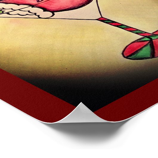 Grappig kerstPoster Poster (Hoek)