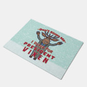 Grappig kerstPresident Vixen Reindeer Politiek Deurmat (Schuin)