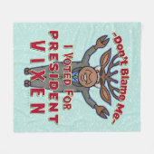 Grappig kerstPresident Vixen Reindeer Politiek Fleece Deken (Voorkant (Horizontaal))
