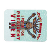 Grappig kerstPresident Vixen Reindeer Politiek Magneet (Horizontaal)